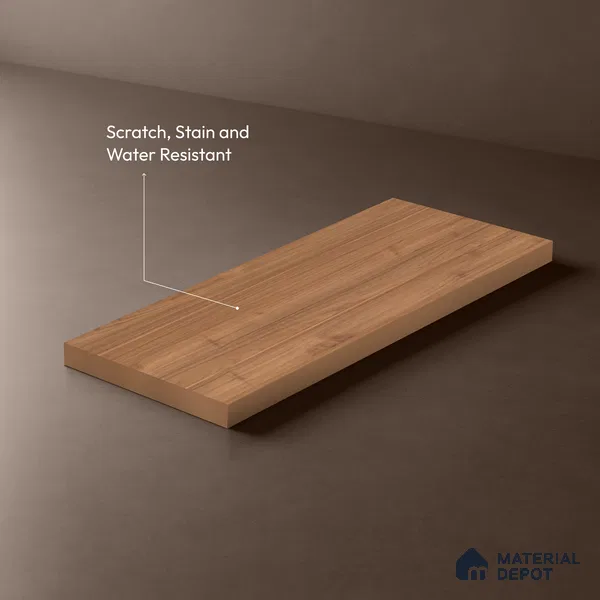 Wooden Look LM 17404 Sapped Walnut 10 ft x 4 ft Texture Finish Decorative Laminate - 1 mm | Suitable for TV Unit, Wardrobe, Kitchen Cabinets