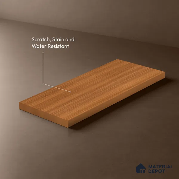 Wooden Look LM 17411 Natural Teak 10 ft x 4 ft Texture Finish Decorative Laminate - 1 mm | Suitable for TV Unit, Wardrobe, Kitchen Cabinets