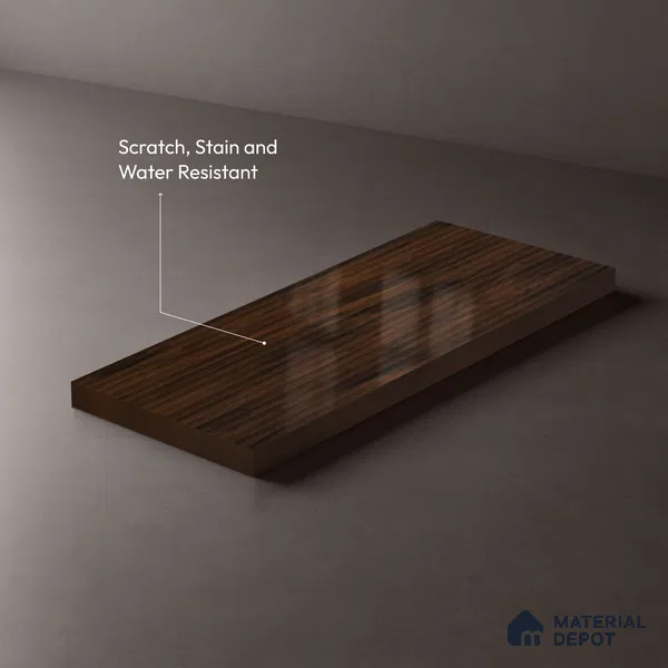 Wooden Fluted LM 21342 8 ft x 4 ft Glossy Finish Decorative Laminate - 1 mm | Suitable for TV Unit,Wardrobe, Kitchen Cabinets