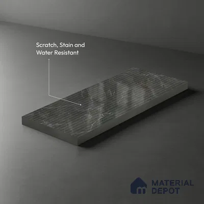 Marble Fluted LM 21343 8 ft x 4 ft Glossy Finish Decorative Laminate - 1 mm | Suitable for TV Unit,Wardrobe, Kitchen Cabinets