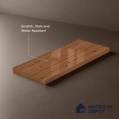 Wooden Fluted LM 21345 8 ft x 4 ft Glossy Finish Decorative Laminate - 1 mm | Suitable for TV Unit,Wardrobe, Kitchen Cabinets