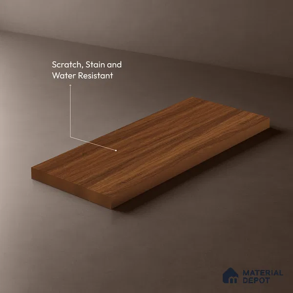 Wooden Look LM 21362 Cherry Wood 8 ft x 4 ft PU Finish Decorative Laminate - 1 mm | Suitable for TV Unit, Wardrobe, Kitchen Cabinets
