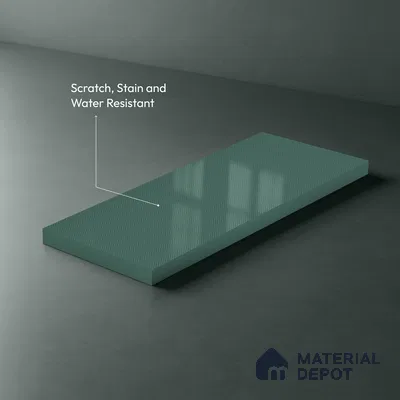 Teal Green Solid Colors Look LM 21383 8 ft x 4 ft High Gloss Finish Decorative Laminate - 1 mm | Suitable for Living Room, Kitchen, Office