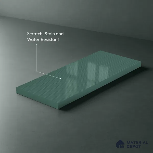 Teal Green Solid Colors Look LM 21383 8 ft x 4 ft High Gloss Finish Decorative Laminate - 1 mm | Suitable for Living Room, Kitchen, Office