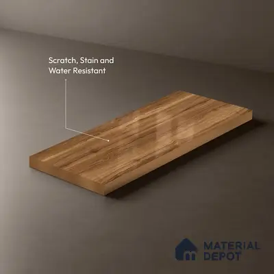 Wooden Look LM 21395 Swiss Walnut 8 ft x 4 ft High Gloss Finish Decorative Laminate - 1 mm | Suitable for TV Unit, Wardrobe, Kitchen Cabinets