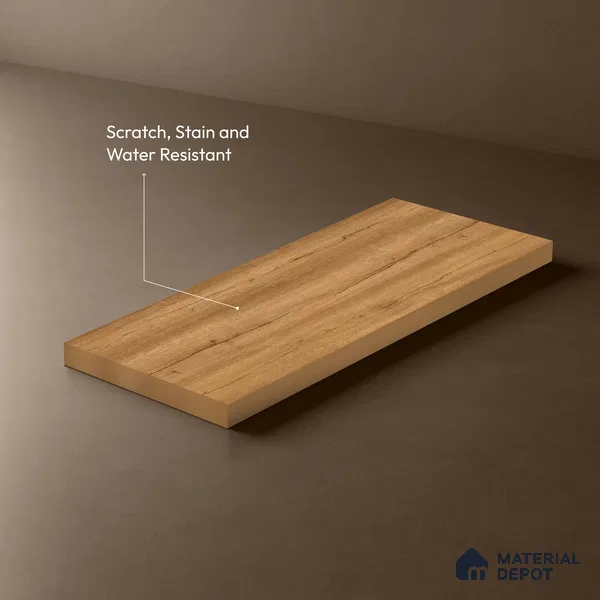 Wooden Look LM 21406 Regal Oak Light 8 ft x 4 ft Texture Finish Decorative Laminate - 1 mm | Suitable for TV Unit, Wardrobe, Kitchen Cabinets