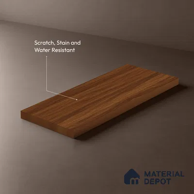Wooden Look LM 21413 Cherry Wood 8 ft x 4 ft Shiny Wood Finish Decorative Laminate - 1 mm | Suitable for TV Unit, Wardrobe, Kitchen Cabinets