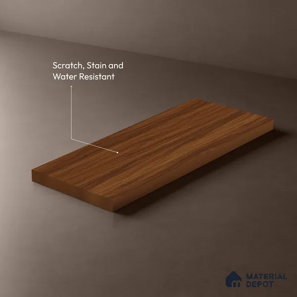 Wooden Look LM 21413 Cherry Wood 8 ft x 4 ft Shiny Wood Finish Decorative Laminate - 1 mm | Suitable for TV Unit, Wardrobe, Kitchen Cabinets