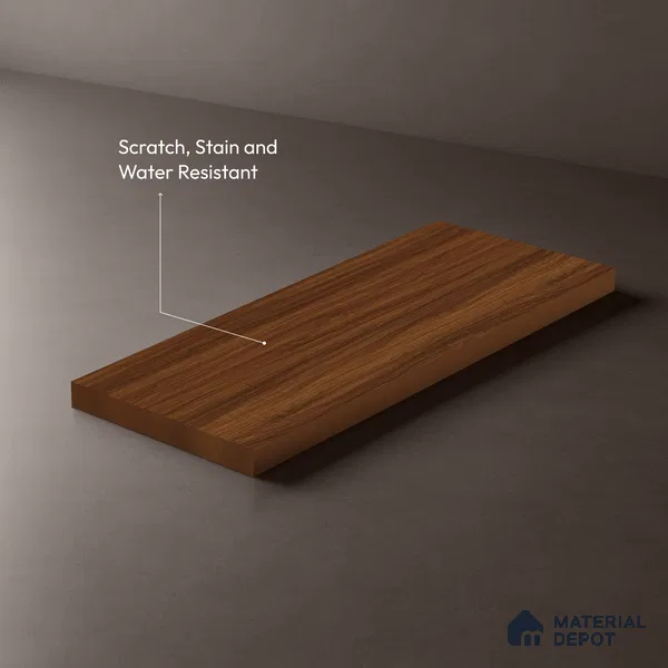 Wooden Look LM 21418 Cherry Wood 8 ft x 4 ft Texture Finish Decorative Laminate - 1 mm | Suitable for TV Unit, Wardrobe, Kitchen Cabinets