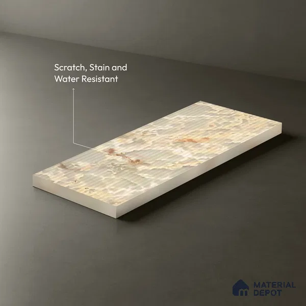 Marble Fluted LM 21421 8 ft x 4 ft Texture Finish Decorative Laminate - 1 mm | Suitable for TV Unit,Wardrobe, Kitchen Cabinets