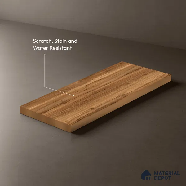 Wooden Look LM 21424 Swiss Walnut 8 ft x 4 ft Texture Finish Decorative Laminate - 1 mm | Suitable for TV Unit, Wardrobe, Kitchen Cabinets