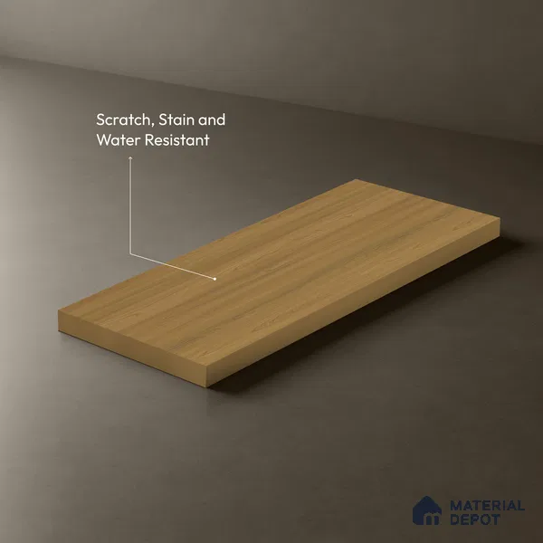 Wooden Look LM 21426 African Walnut Light 8 ft x 4 ft Texture Finish Decorative Laminate - 1 mm | Suitable for TV Unit, Wardrobe, Kitchen Cabinets
