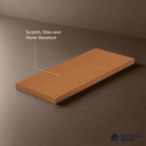 Wooden Fluted LM 21442 8 ft x 4 ft Texture Finish Decorative Laminate - 1 mm | Suitable for TV Unit,Wardrobe, Kitchen Cabinets