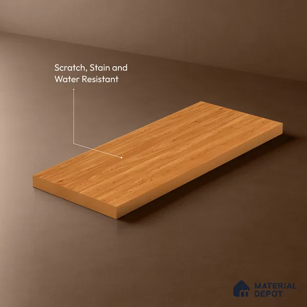 Wooden Look LM 21446 Crown Woody 8 ft x 4 ft Suede Finish Decorative Laminate - 1 mm | Suitable for TV Unit, Wardrobe, Kitchen Cabinets