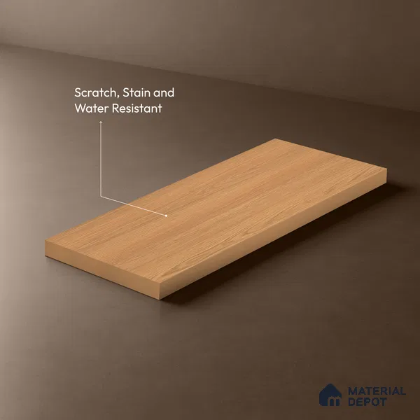 Wooden Look LM 21448 Sober Oak 8 ft x 4 ft Suede Finish Decorative Laminate - 1 mm | Suitable for TV Unit, Wardrobe, Kitchen Cabinets