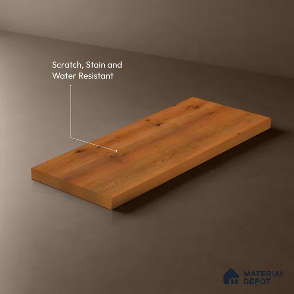 Wooden Look LM 21450 Royal Oak 8 ft x 4 ft Suede Finish Decorative Laminate - 1 mm | Suitable for TV Unit, Wardrobe, Kitchen Cabinets