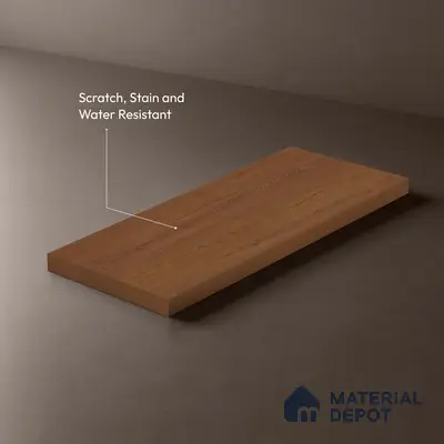 Wooden Look LM 21459 Mocha Bark 8 ft x 4 ft Suede Finish Decorative Laminate - 1 mm | Suitable for TV Unit, Wardrobe, Kitchen Cabinets