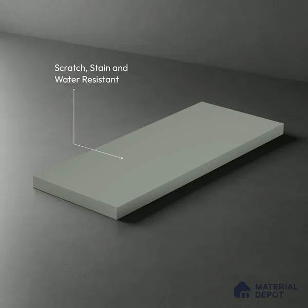 Light Grey Fluted Solid Color LM 23719 8 ft x 4 ft Matte Finish Decorative Laminate - 1 mm | Suitable for TV Unit,Wardrobe, Kitchen Cabinets