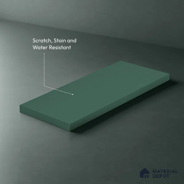 Deep Teal Green Solid Colors Look LM 23726 8 ft x 4 ft Matte Finish Decorative Laminate - 1 mm | Suitable for Living Room, Kitchen, Office