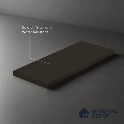 Charcoal Black Solid Colors Look LM 23727 8 ft x 4 ft Matte Finish Decorative Laminate - 1 mm | Suitable for Living Room, Kitchen, Office