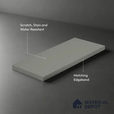 LM 19424 B Cool Grey Solid Color Matte Finish 8 ft x 4 ft Decorative Laminate - 1 mm | Suitable for Living Room, Kitchen, Office