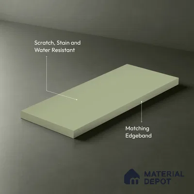 LM 19428 B Light Green Solid Color Matte Finish 8 ft x 4 ft Decorative Laminate - 1 mm | Suitable for Living Room, Kitchen, Office