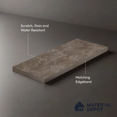 LM 19449 Dark Urban Lime Stone Texture Finish 8 ft x 4 ft Decorative Laminate - 1 mm | Suitable for TV Unit, Wardrobe, Kitchen Cabinets