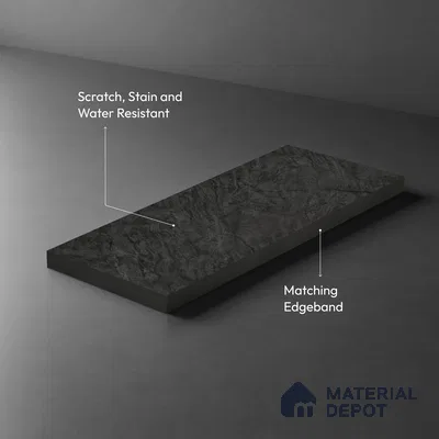 LM 19460 B Maycair Marble Seraphinite Texture Finish 8 ft x 4 ft Decorative Laminate - 1 mm | Suitable for TV Unit, Wardrobe, Kitchen Cabinets