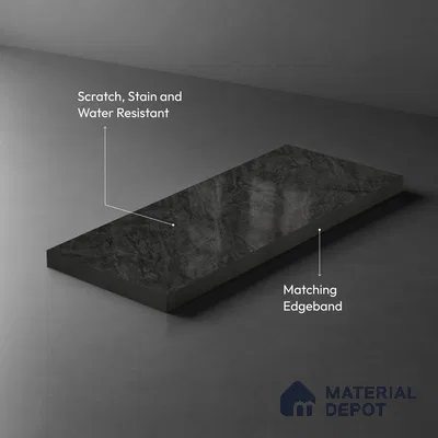 LM 19460 E Maycair Marble Marble High Gloss Finish 8 ft x 4 ft Decorative Laminate - 1 mm | Suitable for TV Unit, Wardrobe, Kitchen Cabinets