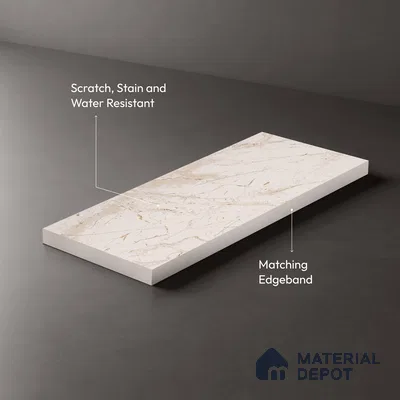 Beige Seraphinite Texture Finish Decorative Laminate 8 ft x 4 ft | LM 19465 - 1 mm | Ideal for Living Room, Bedroom, Kitchen, TV Unit, Wardrobe