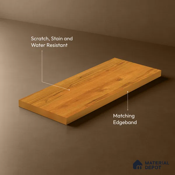 Wooden Fluted Look LM 19480 E Exotic Walnut Fine Texture Finish 8 ft x 4 ft Decorative Laminate - 1 mm | Suitable for TV Unit, Wardrobe, Kitchen Cabinets
