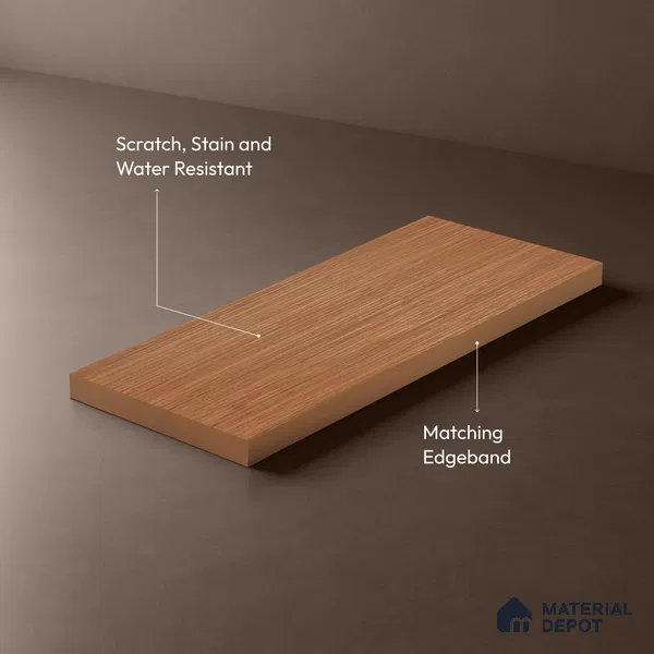 Wooden Look LM 19484 B Chesterfield Oak Crown Zenith Texture Finish 8 ft x 4 ft Decorative Laminate - 1 mm | Suitable for TV Unit, Wardrobe, Kitchen Cabinets