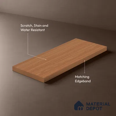 Wooden Look LM 19484 C Chesterfield Oak Dripped Wood Texture Finish 8 ft x 4 ft Decorative Laminate - 1 mm | Suitable for TV Unit, Wardrobe, Kitchen Cabinets