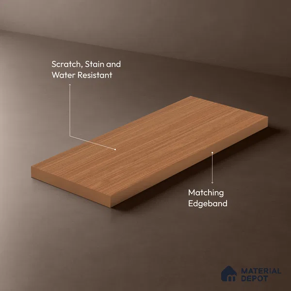 Wooden Look LM 19484 C Chesterfield Oak Dripped Wood Texture Finish 8 ft x 4 ft Decorative Laminate - 1 mm | Suitable for TV Unit, Wardrobe, Kitchen Cabinets