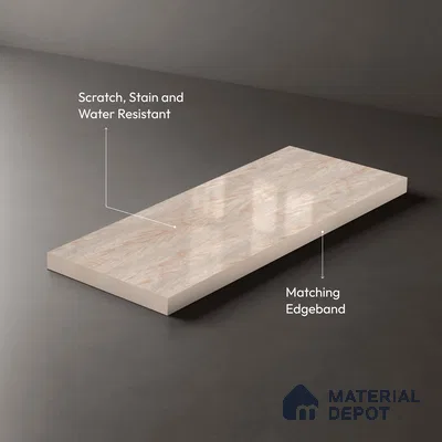 Wooden Look LM 19490 B Bengali Mango Wood High Gloss Finish 8 ft x 4 ft Decorative Laminate - 1 mm | Suitable for TV Unit, Wardrobe, Kitchen Cabinets
