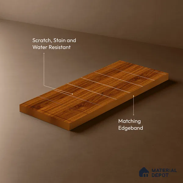 Wooden Look LM 19493 D Wyoming Maple Rainy Ash Texture Finish 8 ft x 4 ft Decorative Laminate - 1 mm | Suitable for TV Unit, Wardrobe, Kitchen Cabinets
