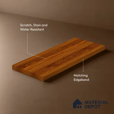 Wooden Look LM 19493 G Wyoming Maple Dripped Wood Texture Finish 8 ft x 4 ft Decorative Laminate - 1 mm | Suitable for TV Unit, Wardrobe, Kitchen Cabinets