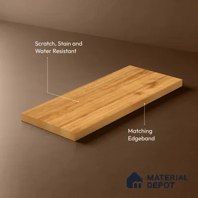 Wooden Look LM 19495 F Modern Oak Suede Finish 8 ft x 4 ft Decorative Laminate - 1 mm | Suitable for TV Unit, Wardrobe, Kitchen Cabinets
