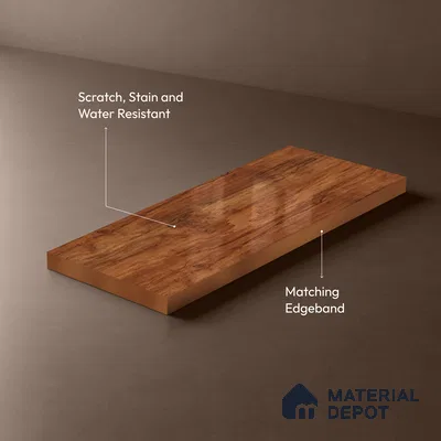Wooden Fluted LM 19500 Novacento Pine 8 ft x 4 ft Glossy Finish Decorative Laminate - 1 mm | Suitable for TV Unit,Wardrobe, Kitchen Cabinets