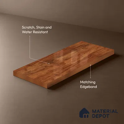 Wooden Look LM 19500 B Novacento Pine Wood High Gloss Finish 8 ft x 4 ft Decorative Laminate - 1 mm | Suitable for TV Unit, Wardrobe, Kitchen Cabinets