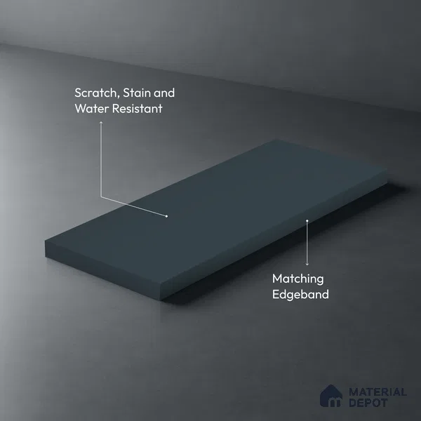 LM 21055 Deep Sea Sliky Matte Finish 8 ft x 4 ft Decorative Laminate - 1 mm | Suitable for Living Room, Kitchen, Office