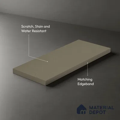 LM 21061 F Veloura Beige Solid Color Suede Finish 8 ft x 4 ft Decorative Laminate - 1 mm | Suitable for Living Room, Kitchen, Office