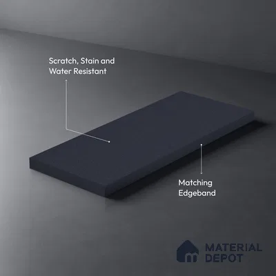 LM 21070 I Deep Slate Blue Solid Color Suede Finish 8 ft x 4 ft Decorative Laminate - 1 mm | Suitable for Living Room, Kitchen, Office