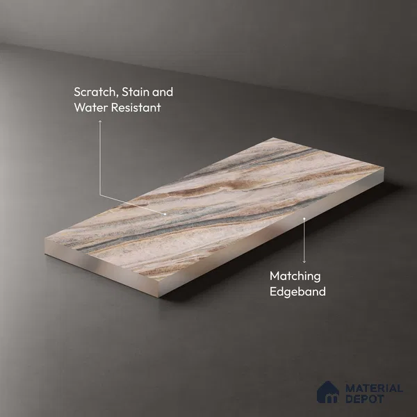 LM 21109 C Dunesone Drift Super Matte Super Matte Finish 8 ft x 4 ft Decorative Laminate - 1 mm | Suitable for TV Unit, Wardrobe, Kitchen Cabinets
