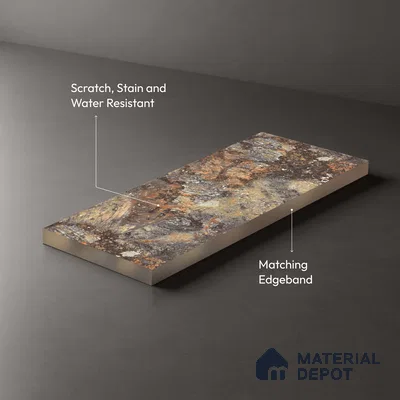Stone Look LM 21112 D Volcanic Burst Lime Stone Texture Finish 8 ft x 4 ft Decorative Laminate - 1 mm | Suitable for TV Unit, Wardrobe, Kitchen Cabinets
