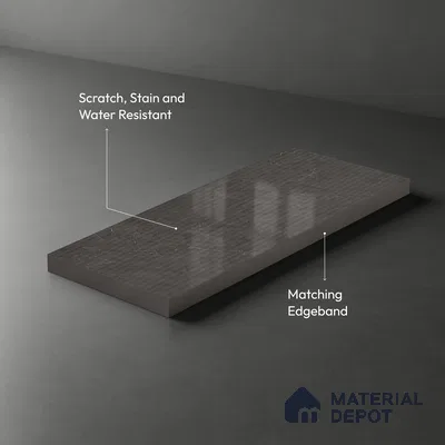 Marble Fluted Look LM 21113 D Urban Stone High Gloss Finish 8 ft x 4 ft Decorative Laminate - 1 mm | Suitable for TV Unit, Wardrobe, Kitchen Cabinets