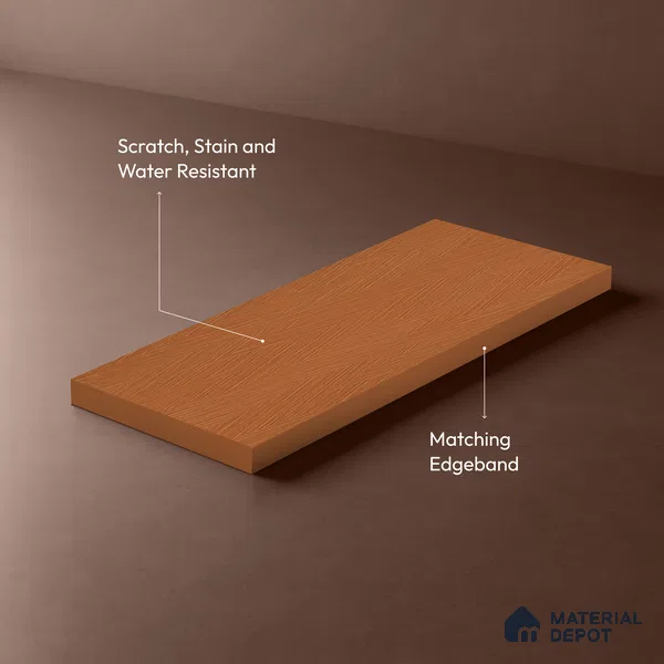 Wooden Look LM 21116 Zebrano Ridge Regal Walnut Texture Finish 8 ft x 4 ft Decorative Laminate - 1 mm | Suitable for TV Unit, Wardrobe, Kitchen Cabinets