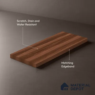 Wooden Look LM 21118 C Castano Rich Dripped Wood Texture Finish 8 ft x 4 ft Decorative Laminate - 1 mm | Suitable for TV Unit, Wardrobe, Kitchen Cabinets