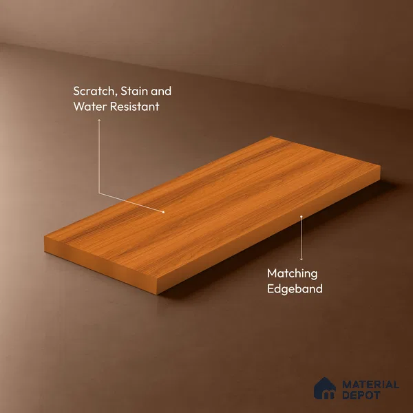 Wooden Look LM 21119 Classic Timber Vertical Touch Texture Finish 8 ft x 4 ft Decorative Laminate - 1 mm | Suitable for TV Unit, Wardrobe, Kitchen Cabinets