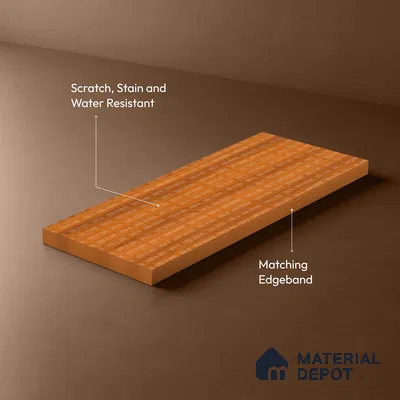 Patterned Look LM 21119 B Classic Timber Cube Texture Finish 8 ft x 4 ft Decorative Laminate - 1 mm | Suitable for Bedroom, TV Unit, Wardrobe